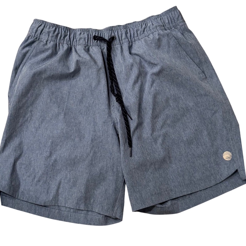 Laguna Mens Aged Blue Heathered Swim Trunks Board Shorts Size Medium LMS3082